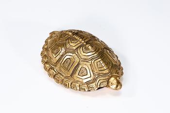 Metropolitan Museum Art Turtle Gilt Paperweight MMA 1994