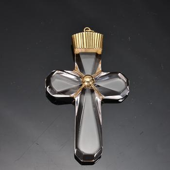 Handing Crystal Gilt Cross Ornament Pendant