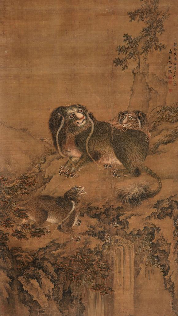 中鴻信沈銓（1682-1760）[清乾隆]?瑞獸圖