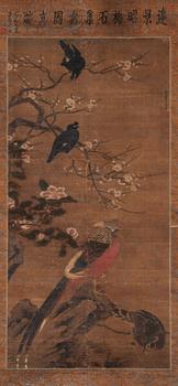 邊景昭（明）?梅石集禽圖