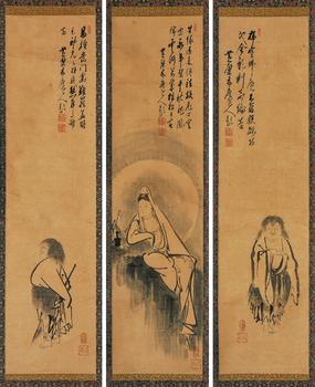 釋木庵（1611-1684）?寒山拾得觀音一堂