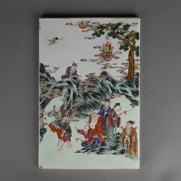 （和正堂株式會(huì)社）吉祥美術(shù)|日本·吉祥美術(shù)俱樂部 第19回仲夏珍品拍賣會(huì)民國(guó) 粉彩人物故事瓷板