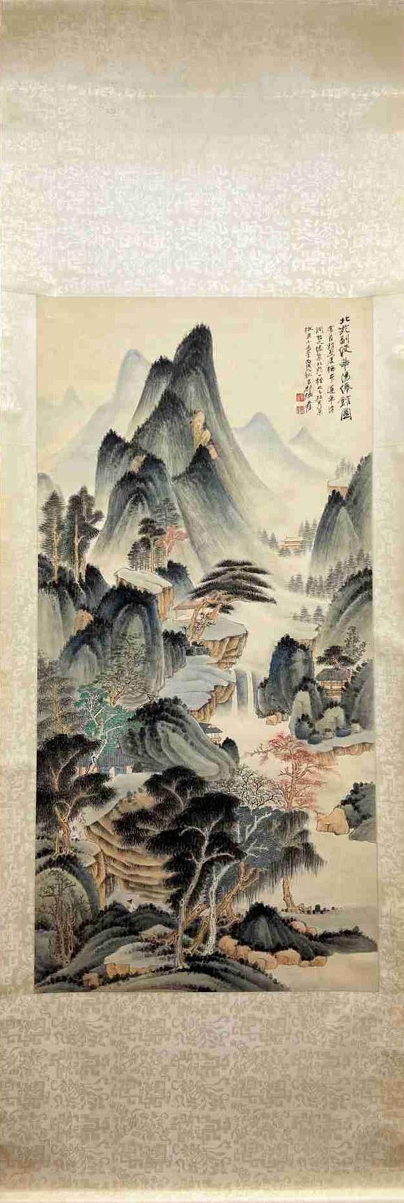 日本松町古美張大千 山水