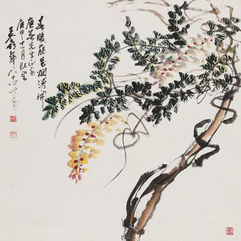 王個(gè)簃 紫藤