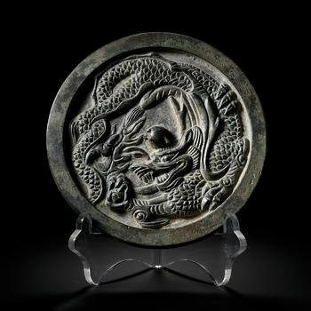 明以前 龍紋銅鏡