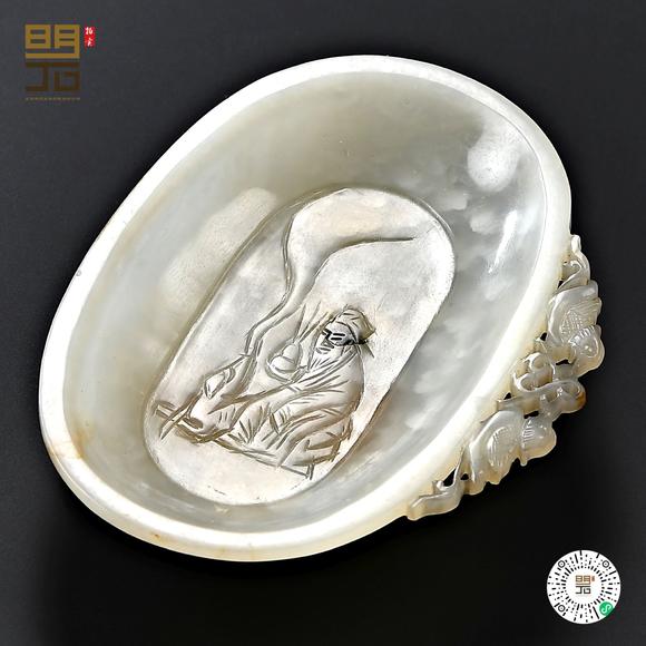 北京明石拍賣(mài)有限公司|北京明石2026春季拍賣(mài)會(huì)明 白玉煉丹圖雙鳳紋單琴羽觴杯