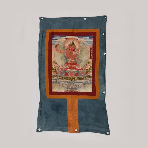 藝是拍賣清·刺繡唐卡文殊菩薩坐像