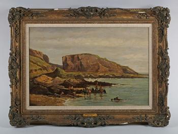 John Holland (British 1831-1879) - Gibraltar Rock, St Catherines Bay