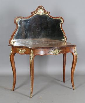 A? mid/late 19th century burr walnut and gilt metal mounted dressin