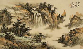 黃君璧 山水圖 紙本鏡心
