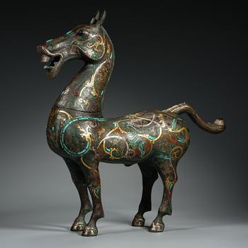 明以前錯(cuò)金銀馬