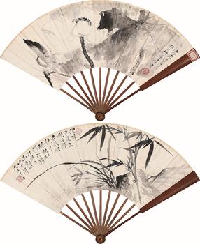 唐云 竹荷雙清