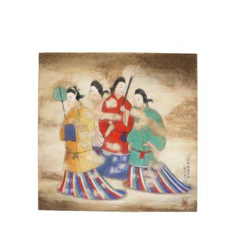 Takamatsuzuka Kofun 女子群像壁畫 油畫