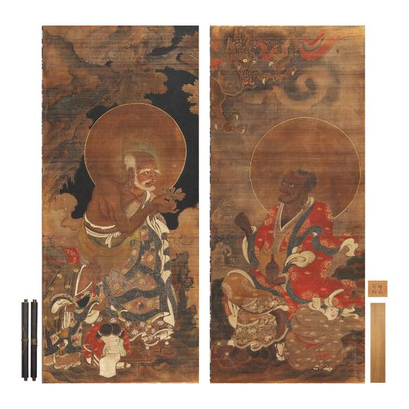 東京銀座（古美術(shù)宋磁）仏畫雙幅