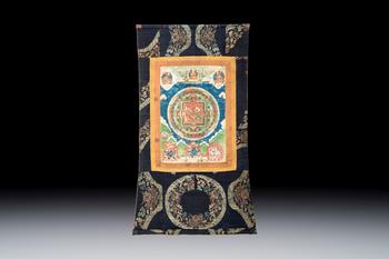 A Tibetan 'Vajrasana Mandala' thangka, 19th C.