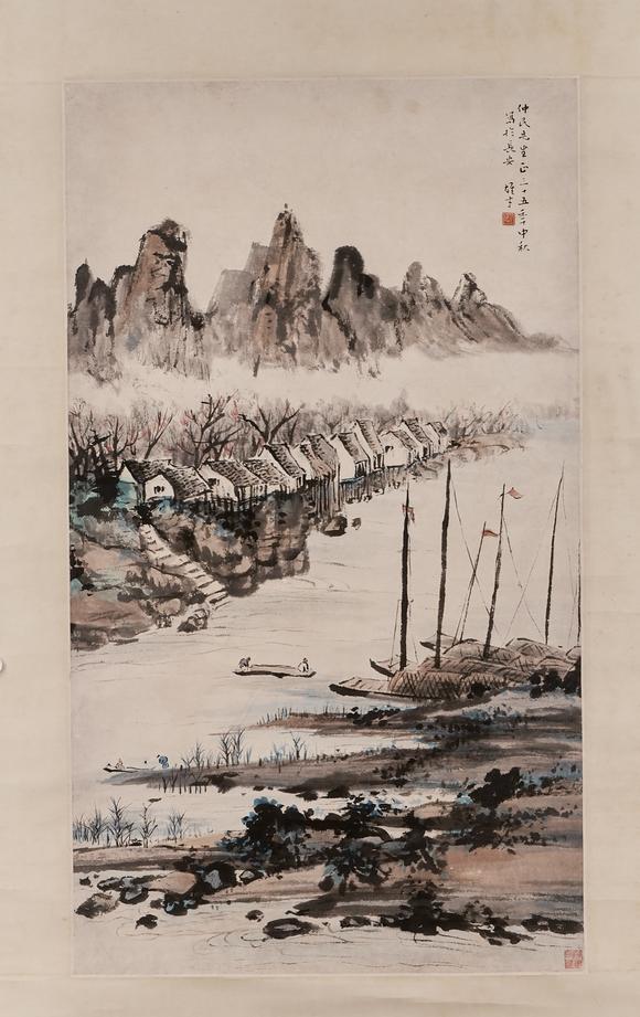東京中央黎雄才 （1910-2001） 河岸舟影