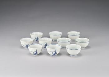 清 青花煎茶碗一組