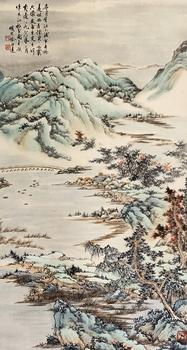 山水 49*90 紙本立軸
