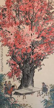 風(fēng)景三幀 69*139 紙本立軸