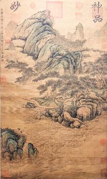 蓬萊仙島圖 52*88 絹本立軸