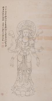 張大千  觀音