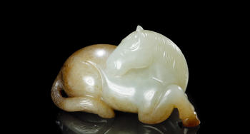 清 糖玉臥馬