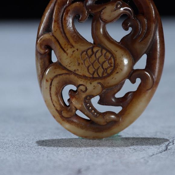 臻品高古玉凤凰纹玉佩