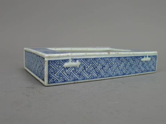 清青花四方笔洗
