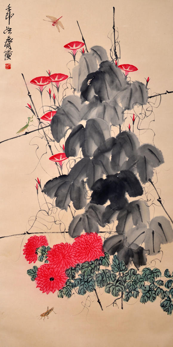 齐白石牵牛蜻蜓