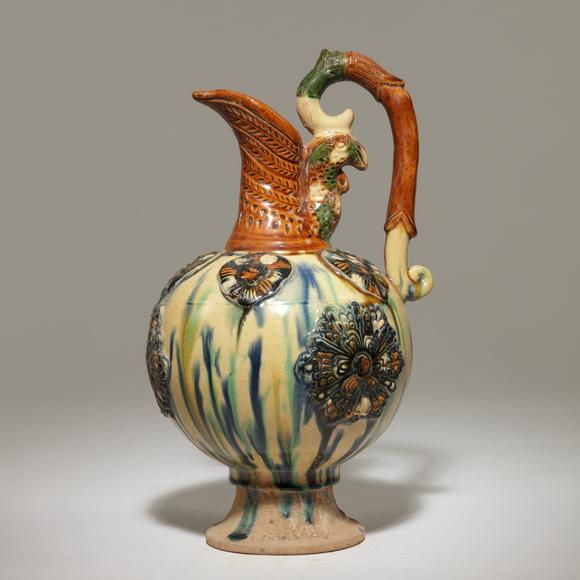 三彩花浇 三彩花浇估价 三彩花浇高清大图 易拍全球东京飞鸟列島遺珠 古陶瓷專場拍品介绍