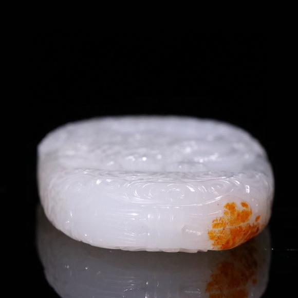 日本京都粤盛株式会社清 和田白玉"太平如意"牌