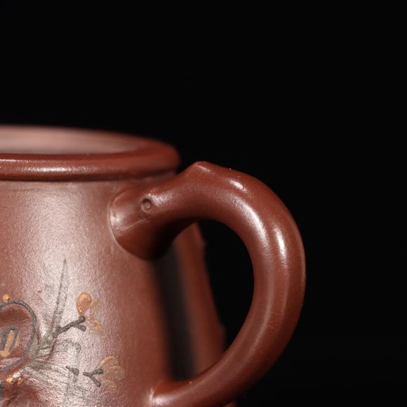 顾景舟作三足梅桩紫砂壶