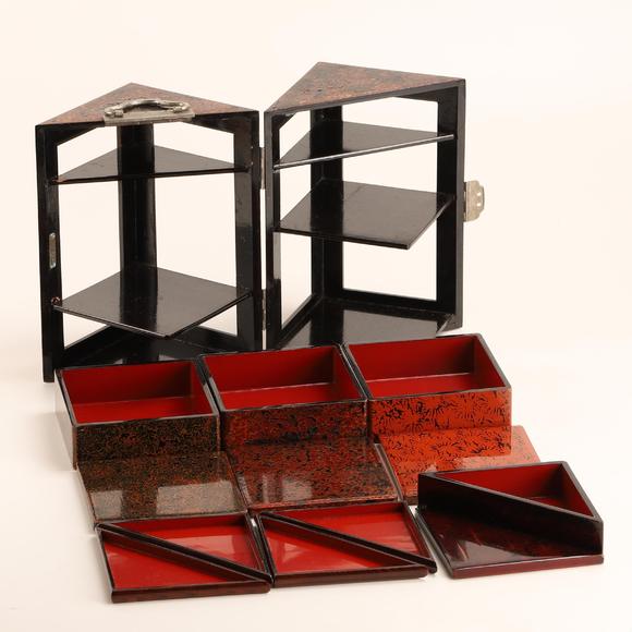 日本四国拍卖镀金 重箱