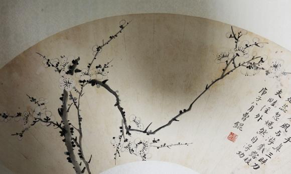 曹锟梅花扇面