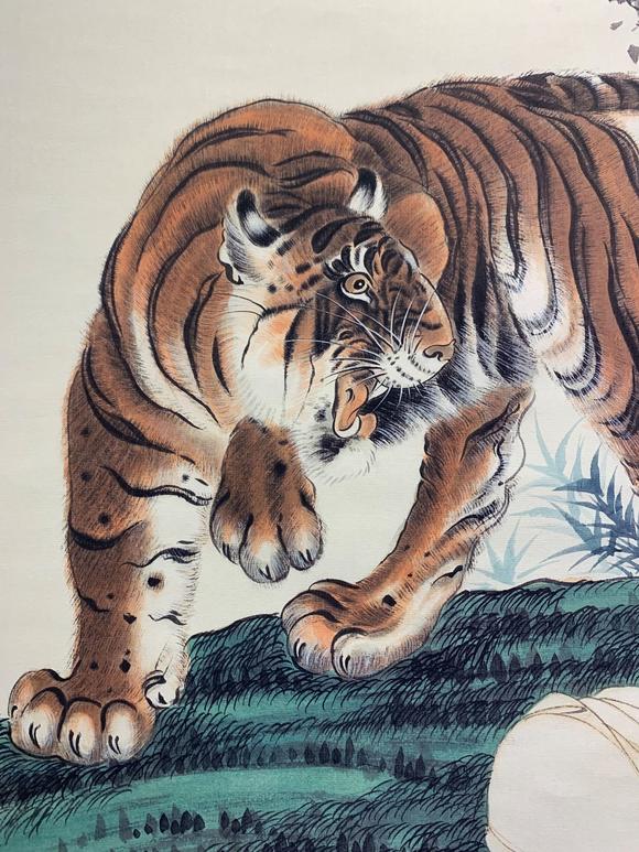 香港天宝近代 张大千-高士与虎