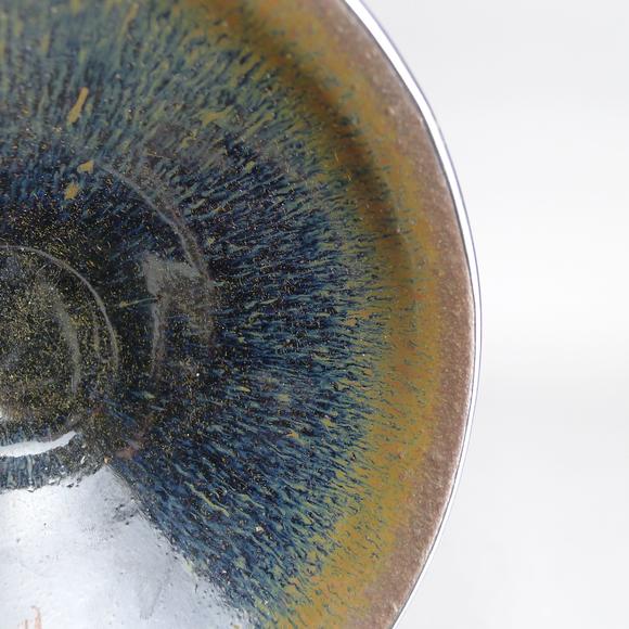 宋建窑银缘兔毫盏