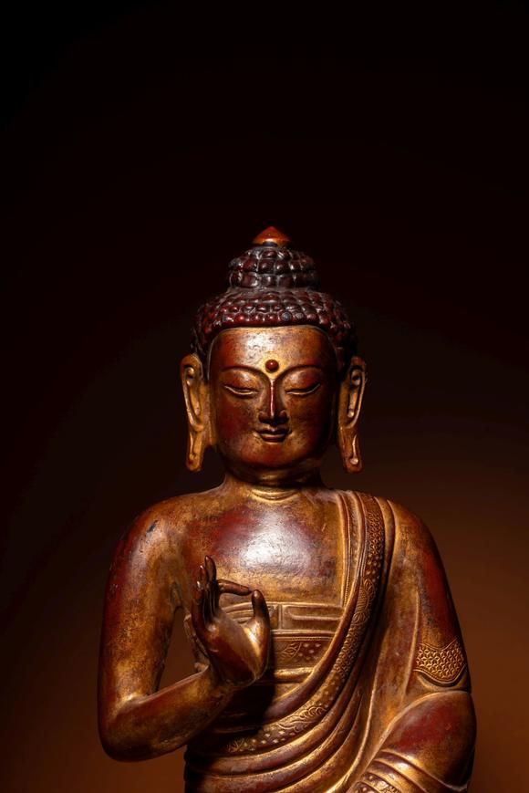 清代铜漆释迦摩尼佛造像_清代铜漆释迦摩尼佛造像估价_清代铜漆释迦摩