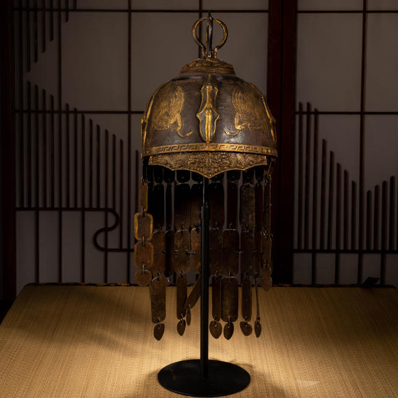 日本东海名古屋元代 铁头盔