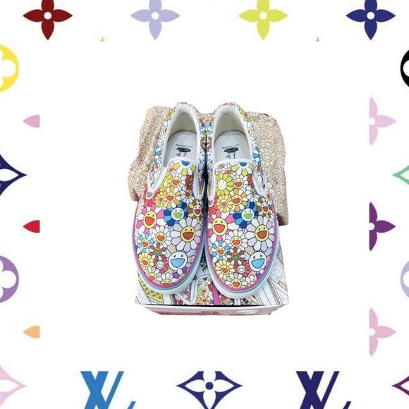 华艺国际vans×村上隆联名款slip on 彩色太阳花板鞋