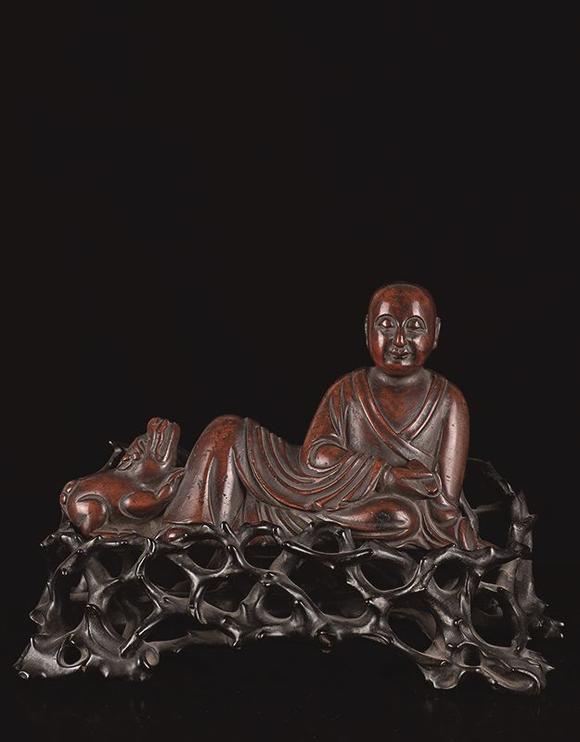 清黄杨木雕罗汉像