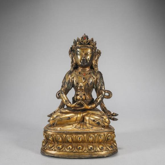 桃山国际拍卖株式会社铜鎏金佛像
