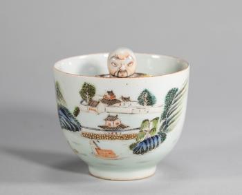 qing dynasty pastel justice cup