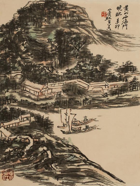 桃山国际拍卖株式会社黄宾虹山水纸本设色立轴
