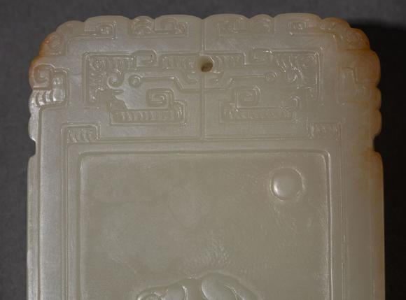 ancientchinesehetianjadeplate中国古代和田玉牌子
