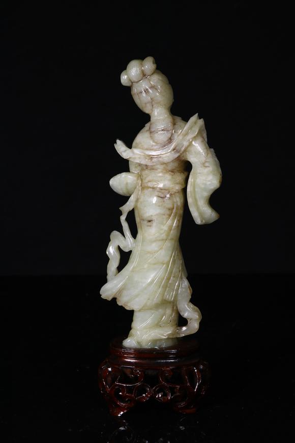 玉仕女摆件jadecarvedladyfigure