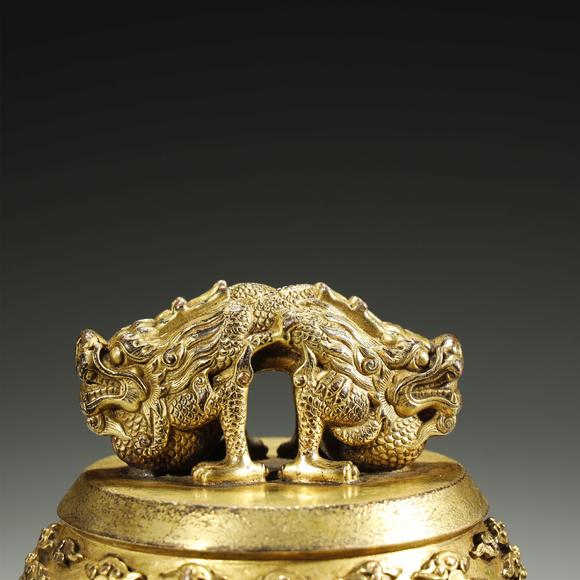 marktraces art galleryancient chinese gilt-bronze bell