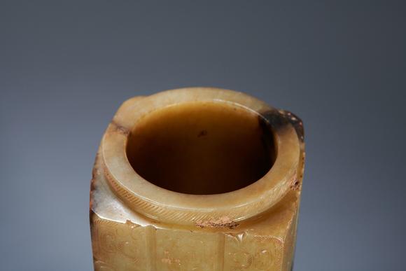 中国春秋时期和田玉琮chunqiudynastyhetianjadecong