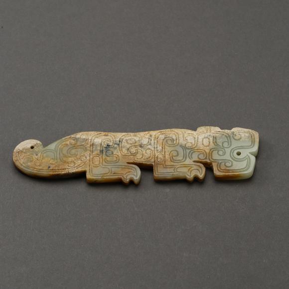 中国汉代和田玉虎符handynastyhetianjadetigerrune