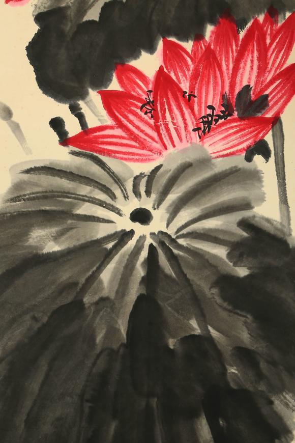 齐白石墨荷achineseinklotuspaintingqibaishimark