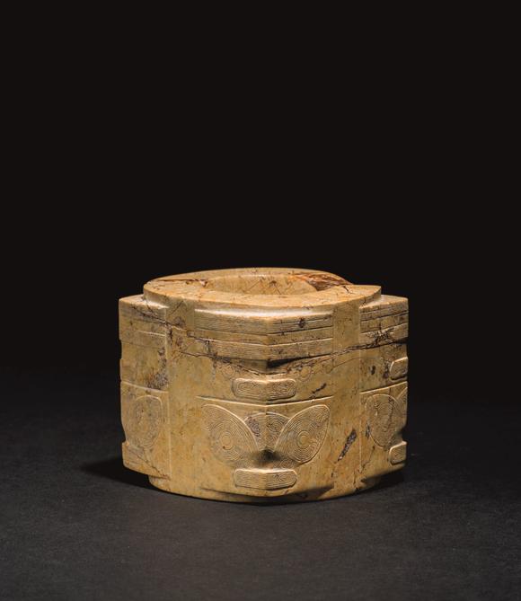 饕餮纹古玉琮